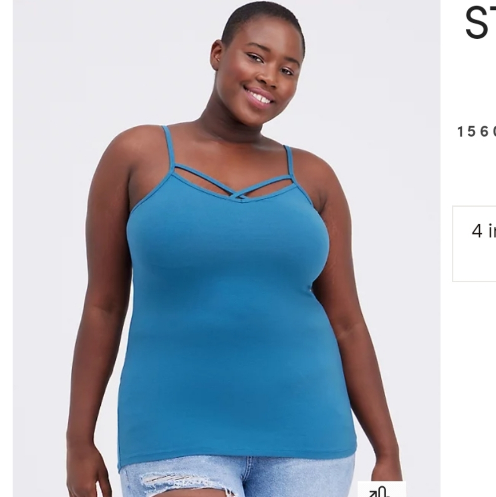 Blue STRAPPY FOXY CAMI